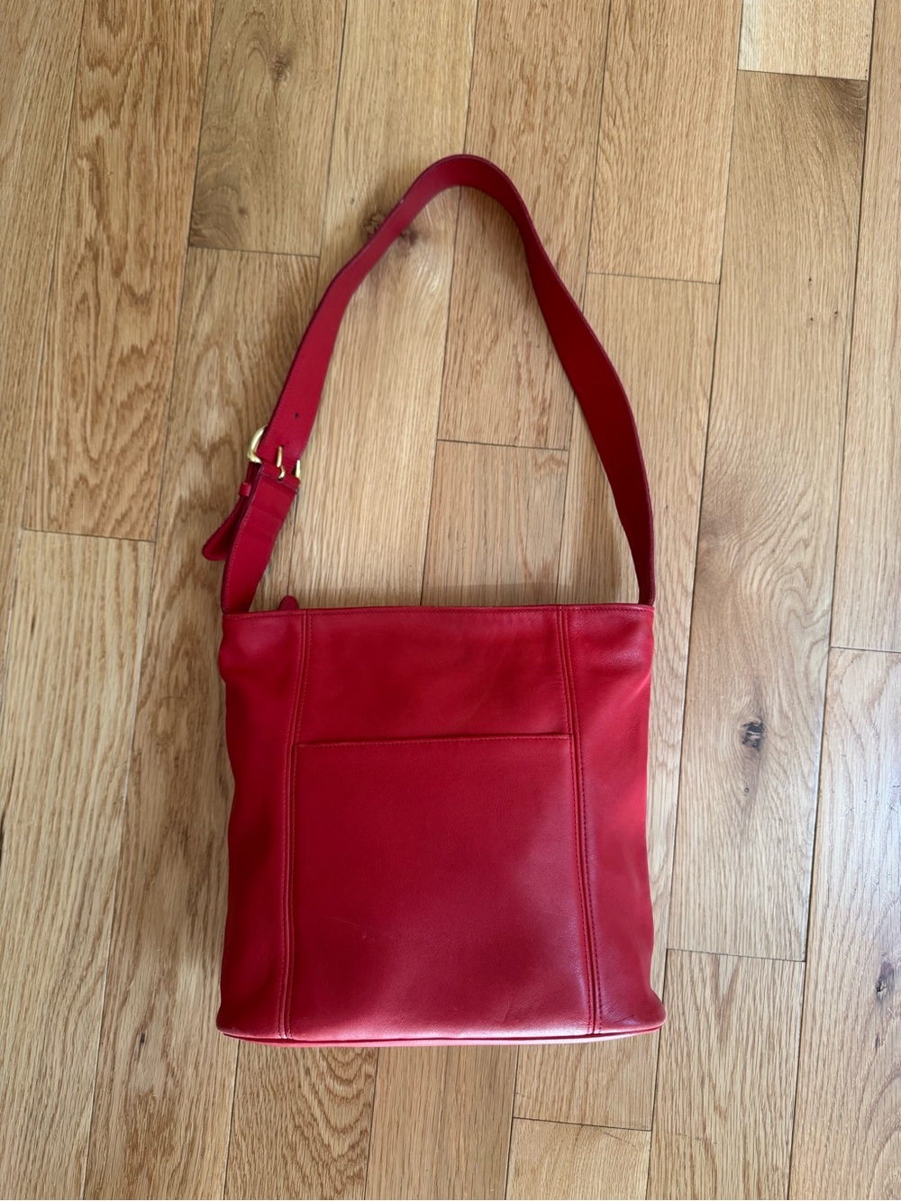 Vintage Coach Erickson Bucket Red Leather Shoulder Bag 4169